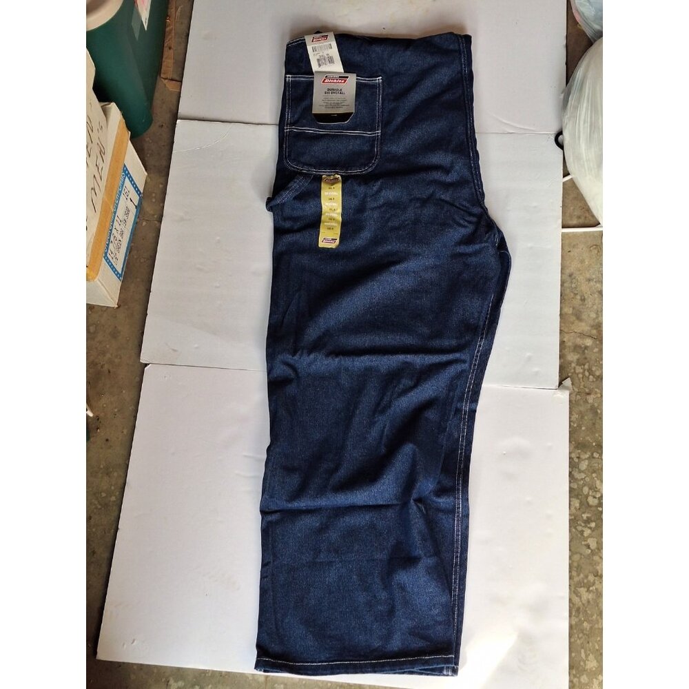 Genuine Dickies Men's Relaxed Fit Ultra Tough Workwear Bib Overall Blue Size 3XL